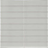 Anatolia Tile 1.5 X 6 Inch Element Mist Stacked Glass Mosaics. 1 Sheet = .96 Sq. Ft. 3001-0057-0 (35-115)  - premium natural stone mosaic tile from Anatolia Tile, available at PoshHaus showroom in Keene, NH