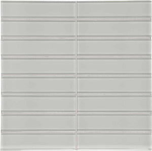 Anatolia Tile 1.5 X 6 Inch Element Mist Stacked Glass Mosaics. 1 Sheet = .96 Sq. Ft. 3001-0057-0 (35-115)  - premium natural stone mosaic tile from Anatolia Tile, available at PoshHaus showroom in Keene, NH