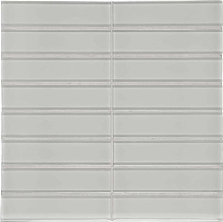 Anatolia Tile 1.5 X 6 Inch Element Mist Stacked Glass Mosaics. 1 Sheet = .96 Sq. Ft. 3001-0057-0 (35-115)  - premium natural stone mosaic tile from Anatolia Tile, available at PoshHaus showroom in Keene, NH