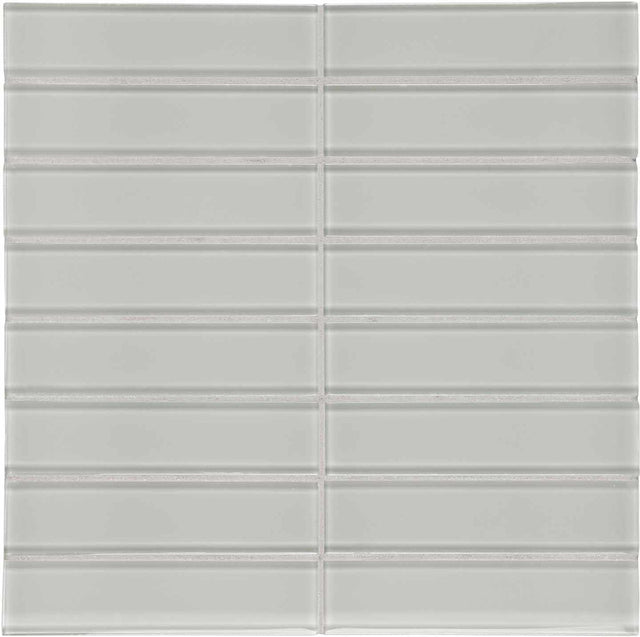 Anatolia Tile 1.5 X 6 Inch Element Mist Stacked Glass Mosaics. 1 Sheet = .96 Sq. Ft. 3001-0057-0 (35-115)  - premium natural stone mosaic tile from Anatolia Tile, available at PoshHaus showroom in Keene, NH