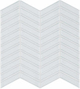 Anatolia Tile Element Ice Chevron Glass Mosaics. 1 Sheet = .96 Sq. Ft. 3001-0047-0 (35-122)  - premium natural stone mosaic tile from Anatolia Tile, available at PoshHaus showroom in Keene, NH