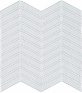 Element Ice Chevron Glass Mosaics. 1 Sheet = .96 Sq. Ft. (35-122)