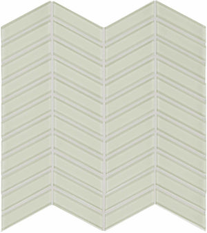 Anatolia Tile Element Sand Chevron Glass Mosaics. 1 Sheet = .96 Sq. Ft. 3001-0069-0 (35-126)  - premium natural stone mosaic tile from Anatolia Tile, available at PoshHaus showroom in Keene, NH