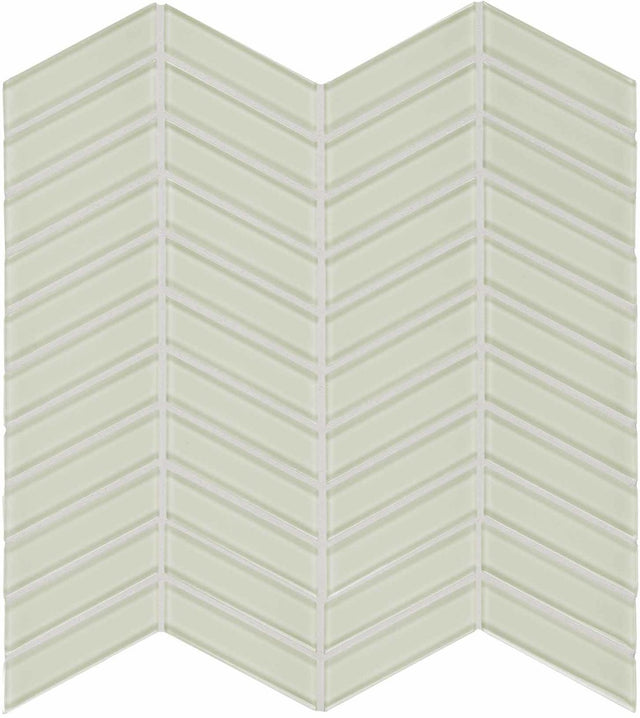 Anatolia Tile Element Sand Chevron Glass Mosaics. 1 Sheet = .96 Sq. Ft. 3001-0069-0 (35-126)  - premium natural stone mosaic tile from Anatolia Tile, available at PoshHaus showroom in Keene, NH