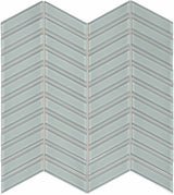 Anatolia Tile Element Cloud Chevron Glass Mosaics. 1 Sheet = .96 Sq. Ft. 3001-0027-0 (35-127)  - premium natural stone mosaic tile from Anatolia Tile, available at PoshHaus showroom in Keene, NH