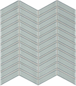 Element Cloud Chevron Glass Mosaics. 1 Sheet = .96 Sq. Ft. (35-127)