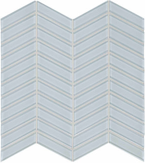 Anatolia Tile Element Skylight Chevron Glass Mosaics. 1 Sheet = .96 Sq. Ft. 3001-0083-0 (35-129)  - premium natural stone mosaic tile from Anatolia Tile, available at PoshHaus showroom in Keene, NH