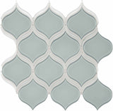 Anatolia Tile Element Cloud Arabesque Glass Mosaics. 1 Sheet = 1 Sq. Ft. 3001-0029-0 (35-140)  - premium natural stone mosaic tile from Anatolia Tile, available at PoshHaus showroom in Keene, NH