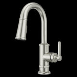 Port Haven Pull-Down Bar/Prep Faucet in Stainless Steel