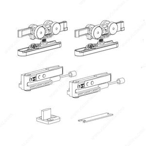 Richelieu 89K8094S TERNO ECLETTICA FLUID Hardware Set with Shock Absorber, 110 to 176 lb