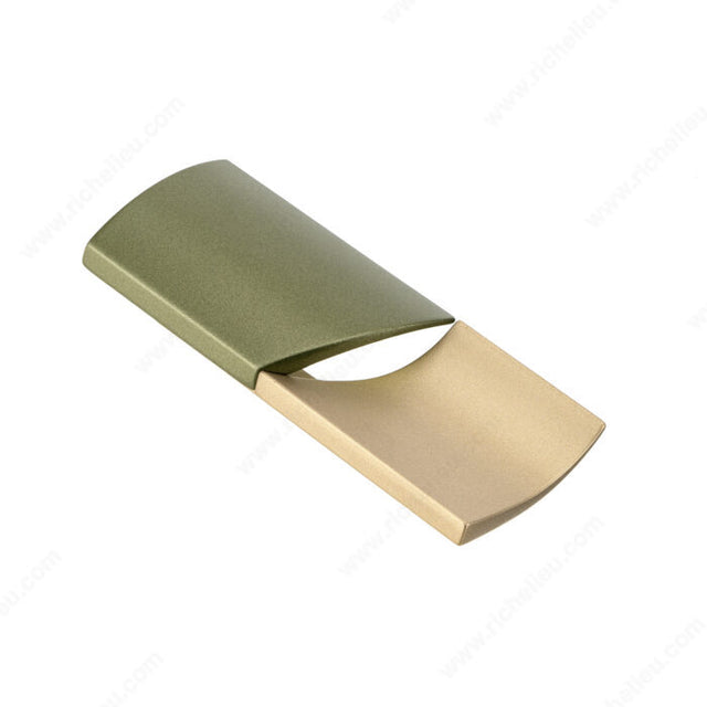 Richelieu 225364221213 Modern Metal Pull - 2253, Verona Gold / Lecco Green, 2 17/32 in, 4 23/32 in