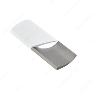 Richelieu 225364900219 Modern Metal Pull - 2253, Matte Black / Ravello Gray, 2 17/32 in, 4 23/32 in
