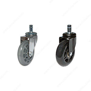 Richelieu 36415205 By Design Casters - Boulevard, Gray / Chrome, 77.2 lb, 2 17/32 in, 3 5/16 in