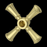 Tisbury Optional Cross Handle - Slide Bar in Brushed Gold
