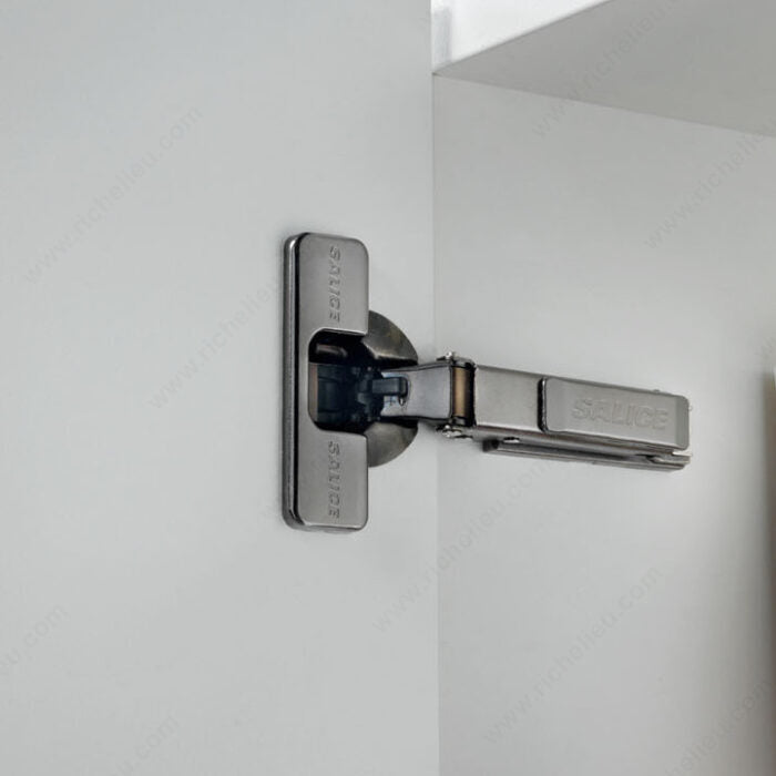 Salice H105C1R6AE6 100 Series - Silentia+ Concealed Hinges 105°, Titanium, Full Overlay, Dowel, 0 in