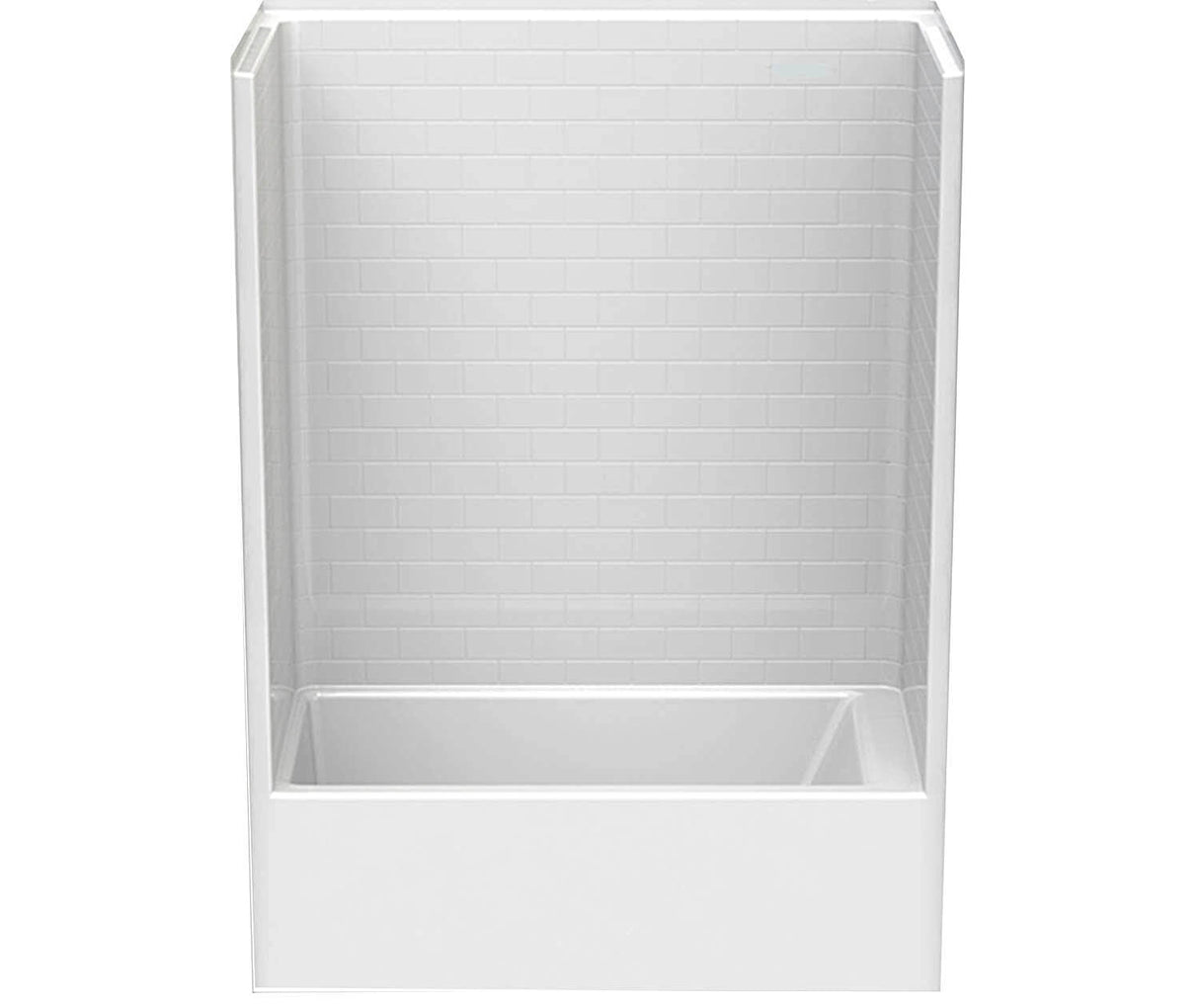 MAAX 106924-000-002-100 6032STT 60 x 33 AcrylX Alcove Left-Hand Drain One-Piece Tub Shower in White