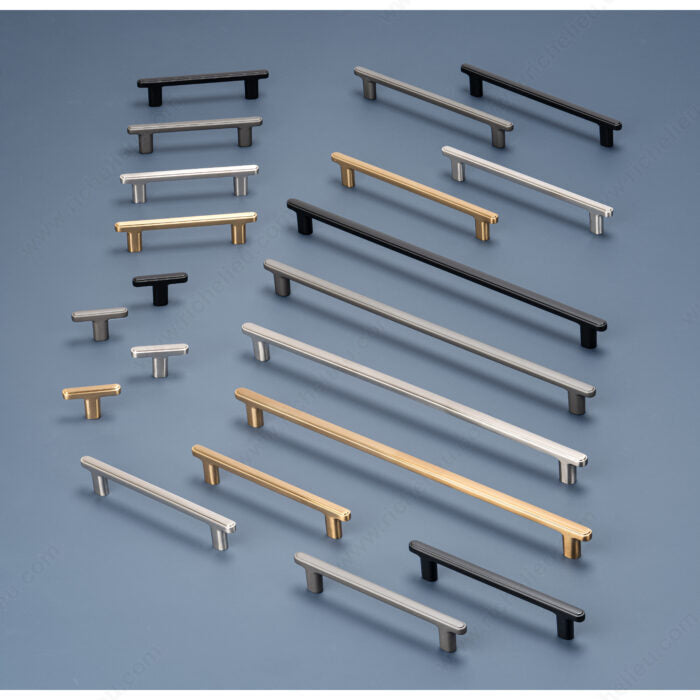 Richelieu BP2378320195 Modern Metal Pull - 2378, Brushed Nickel, 12 5/8 in, 14 1/8 in, 9/16 in, 15/32 in