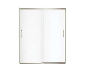 MAAX 139350-900-305-000 Incognito 70 56-59 x 70 ½ in. 6mm Bypass Shower Door for Alcove Installation with Clear glass in Brushed Nickel
