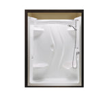 MAAX 101142-000-001-104 Stamina 60-II 60 x 36 Acrylic Alcove Left-Hand Drain One-Piece Shower in White