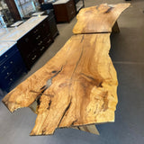 170" Maple Live Edge Slab Trestle Table