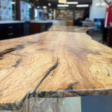 170" Maple Live Edge Slab Trestle Table