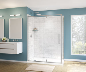 MAAX 135326-900-084-000 Uptown 57-59 x 76 in. 8 mm Pivot Shower Door for Alcove Installation with Clear glass in Chrome