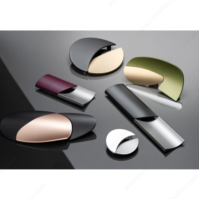 Richelieu 225496219900 Modern Metal Pull - 2254, Matte Black / Ravello Gray