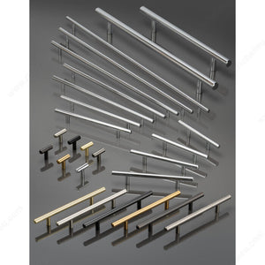 Richelieu 30576195 Modern Steel Pull - 305, Brushed Nickel, Eco-Responsible Models, 3 in, 6 5/32 in, 13/32 in, 15/32 in