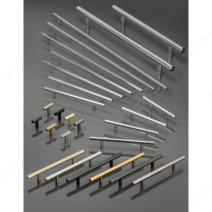 Richelieu BP30518191 Modern Steel Pull - 305, Polished Copper, Appliance Pulls / Eco-Responsible Models, 18 in, 23 1/2 in, 25/32 in, 15/16 in