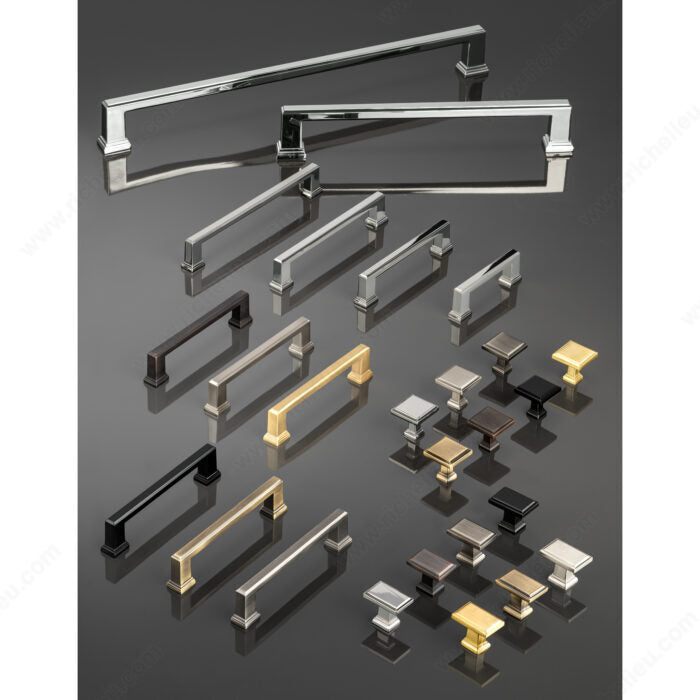 Richelieu BP79596900 Transitional Metal Pull - 795, Matte Black, 3 to 3 25/32 in, 4 3/16 in, 7/16 in, 8/32 in (Included)