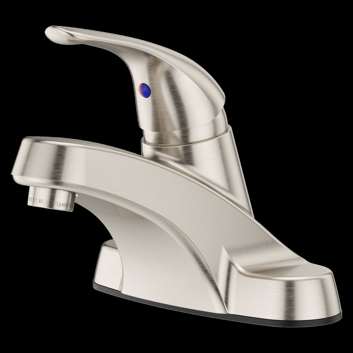 Pfirst Series Single Control 4" Centerset Bathroom Faucet in Brushed Nickel