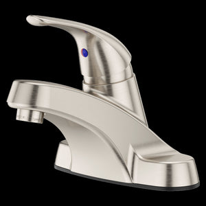 Pfirst Series Single Control 4" Centerset Bathroom Faucet in Brushed Nickel