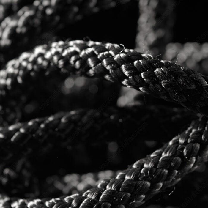 KingCord 344581 32-Strand Diamond Braid Polypropylene Rope, Black, 50 ft, 5/8 in, 375 lb