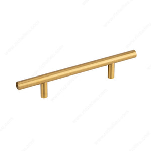 Richelieu BP305128158 Modern Steel Pull - 305, Brushed Aurum Gold, Eco-Responsible Models, 5 1/32 in, 8 3/16 in, 13/32 in, 15/32 in