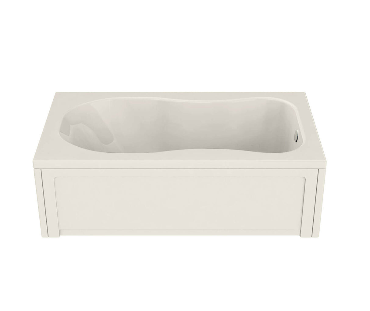 MAAX 101054-000-007-000 Topaz 6032 Acrylic Alcove End Drain Bathtub in Biscuit