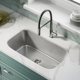 Toulouse 32 x 18 Stainless Steel, Single Basin, Under-Mount Kitchen Sink