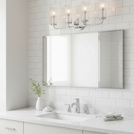 Hudson Valley Wentworth Four Light Wall Sconce in Polished Nickel by Hudson Valley 3904-PN