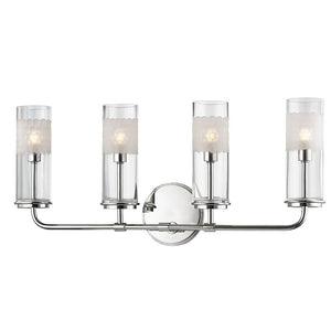 Hudson Valley Wentworth 4-Light Wall Sconce, Polished Nickel — Wall Sconces