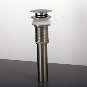 DAX Brass Round Vanity Sink Pop-Up Drain with Overflow, Brushed Nickel DAX-82006-BN