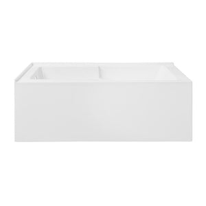 Claire 60" x 32" Left-Hand Drain Drain Alcove Tub with Corner Apron