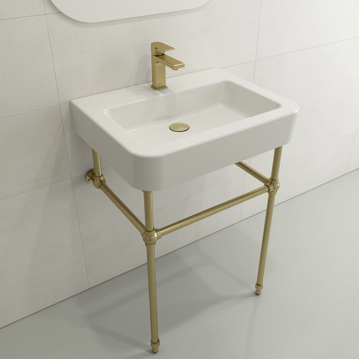 BOCCHI 3930 0001G Metal Console Leg Set in Matte Gold