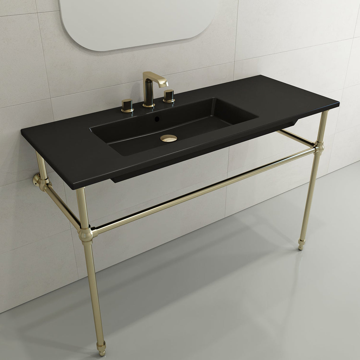 BOCCHI 3930 0001G Metal Console Leg Set in Matte Gold