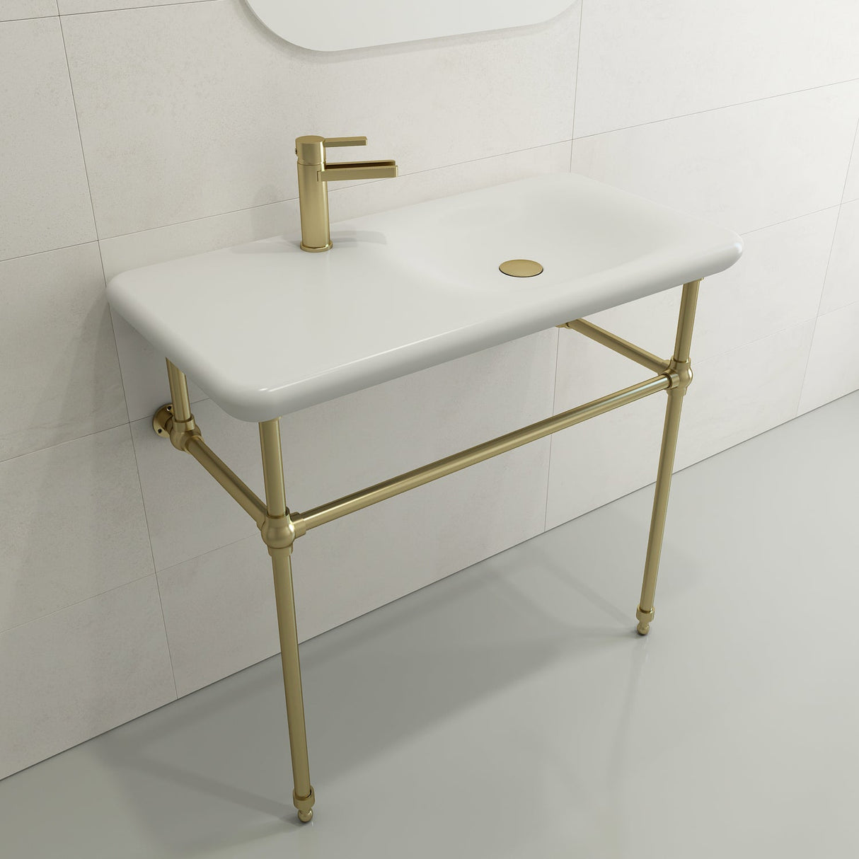 BOCCHI 3930 0001G Metal Console Leg Set in Matte Gold