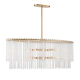 Bleecker 8 Light Antique Gold Chandelier 398-GA