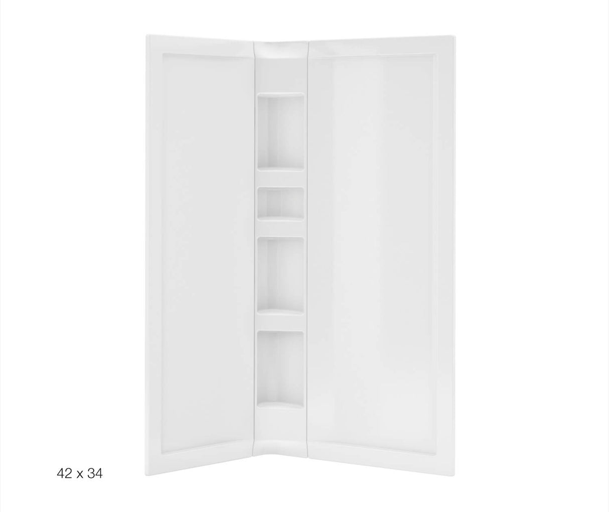 MAAX 106108-000-001-000 38 x 38 in. Acrylic Three-Piece Corner Shower Wall Kit in White