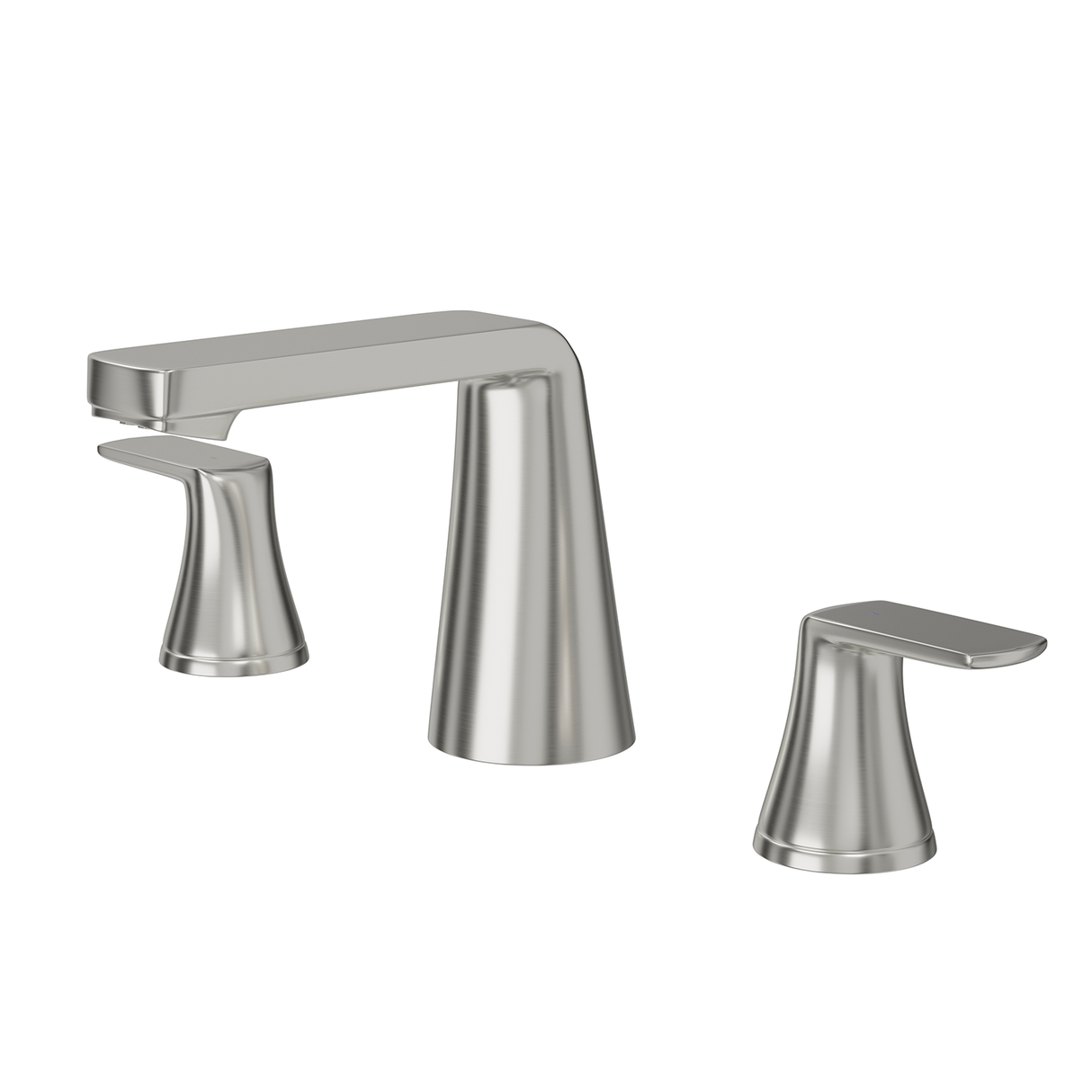 DAX Brass Two Handle Bathroom Faucet Spout, 4", Brushed Nickel DAX-8236C-BN