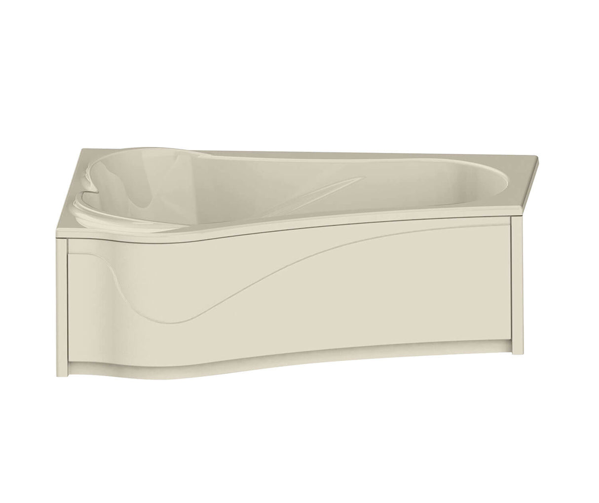 MAAX 105728-R-091-004 Murmur 6043 ASY Acrylic Drop-in Right-Hand Drain 10 Microjets Bathtub in Bone