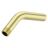 Universal 6 in. Curved Shower Arm in Brushed Gold