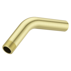Universal 6 in. Curved Shower Arm in Brushed Gold