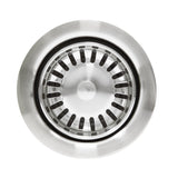 Nantucket Sink 3.5 Inch Extended Flange Disposal Kitchen Drain in Brushed Stainless